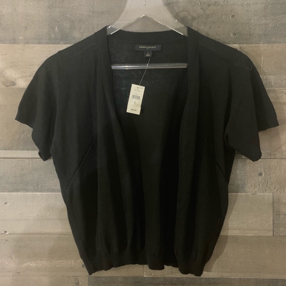 Banana Republic Sweaters - BANANA REPUBLIC Linen blend light cardigan black S
